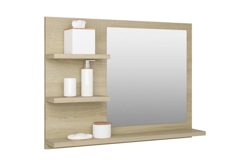 Baderomsspeil sonoma eik 60x10,5x45 cm sponplate - Brun - Hus & oppussing - Kjøkken & bad - Baderom - Baderomsmøbler & baderomsinnredning - Baderomsspeil