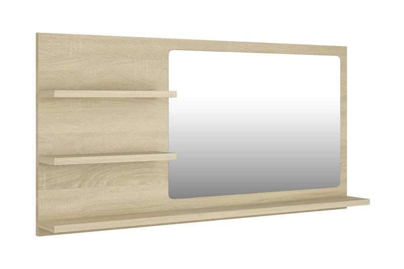 Baderomsspeil sonoma eik 90x10,5x45 cm sponplate - Brun - Hus & oppussing - Kjøkken & bad - Baderom - Baderomsmøbler & baderomsinnredning - Baderomsspeil