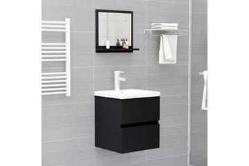 Baderomsspeil svart 40x10,5x37 cm sponplate - Svart - Hus & oppussing - Kjøkken & bad - Baderom - Baderomsmøbler & baderomsinnredning - Baderomsspeil
