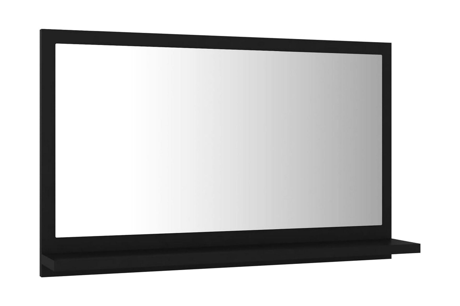 Baderomsspeil svart 60x10,5x37 cm sponplate - Svart - Hus & oppussing - Kjøkken & bad - Baderom - Baderomsmøbler & baderomsinnredning - Baderomsspeil