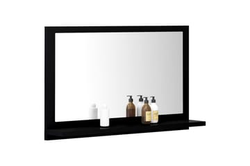 Baderomsspeil svart 60x10,5x37 cm sponplate - Svart - Hus & oppussing - Kjøkken & bad - Baderom - Baderomsmøbler & baderomsinnredning - Baderomsspeil