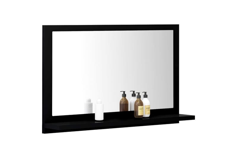 Baderomsspeil svart 60x10,5x37 cm sponplate - Svart - Hus & oppussing - Kjøkken & bad - Baderom - Baderomsmøbler & baderomsinnredning - Baderomsspeil