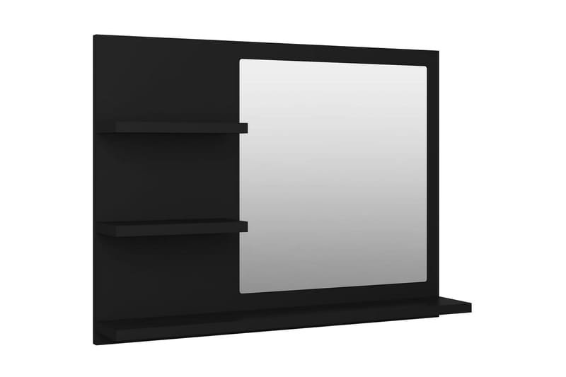 Baderomsspeil svart 60x10,5x45 cm sponplate - Svart - Baderomsspeil