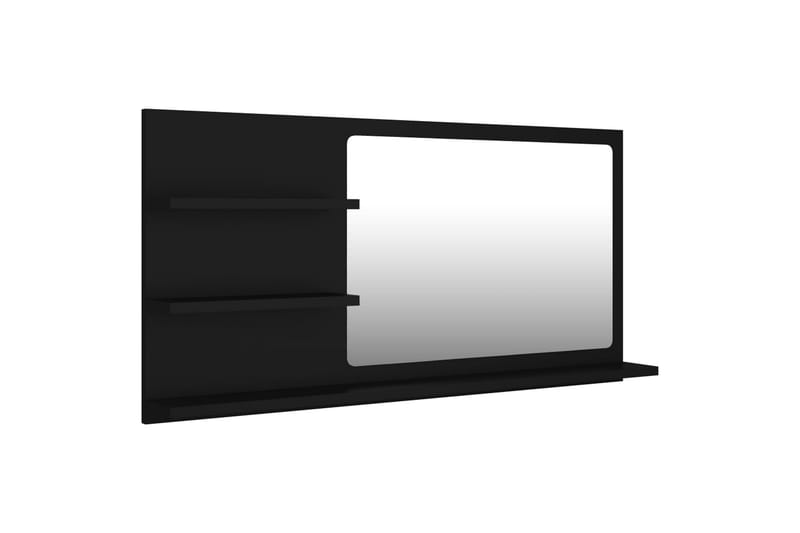 Baderomsspeil svart 90x10,5x45 cm sponplate - Svart - Hus & oppussing - Kjøkken & bad - Baderom - Baderomsmøbler & baderomsinnredning - Baderomsspeil