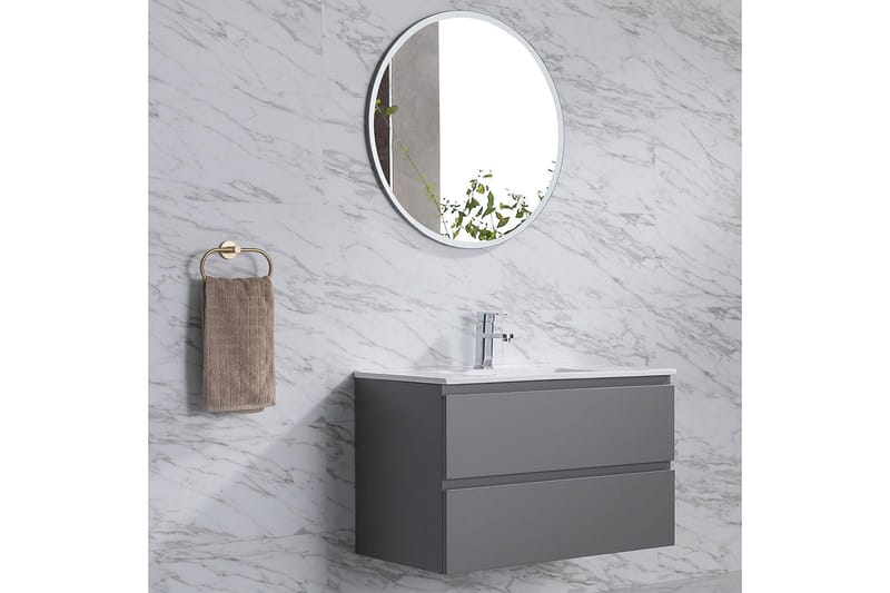 Bathlife Roa Speil 700 - Grå - Hus & oppussing - Kjøkken & bad - Baderom - Baderomsmøbler & baderomsinnredning - Baderomsspeil
