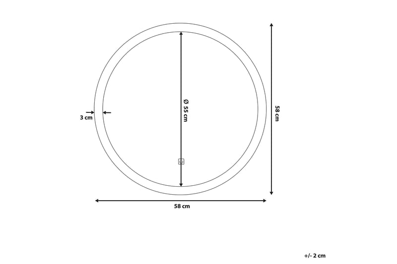 Cutberto Speil LED-belysning - Sølv - Hus & oppussing - Kjøkken & bad - Baderom - Baderomsmøbler & baderomsinnredning - Baderomsspeil