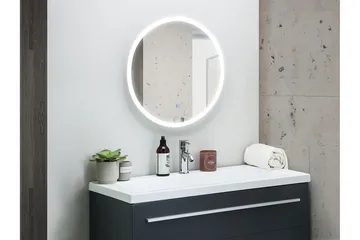 Cutberto Speil LED-belysning - Sølv - Hus & oppussing - Kjøkken & bad - Baderom - Baderomsmøbler & baderomsinnredning - Baderomsspeil