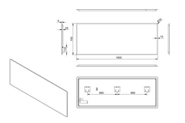 Dalkarl Speil 180x70 cm - Sølv - Hus & oppussing - Kjøkken & bad - Baderom - Baderomsmøbler & baderomsinnredning - Baderomsspeil