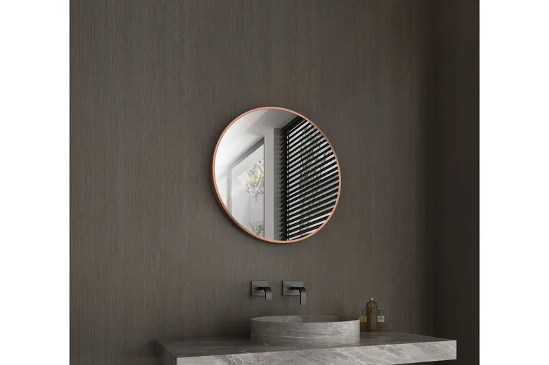 Digerberget Speil 60 cm Rund - Kobber - Hus & oppussing - Kjøkken & bad - Baderom - Baderomsmøbler & baderomsinnredning - Baderomsspeil