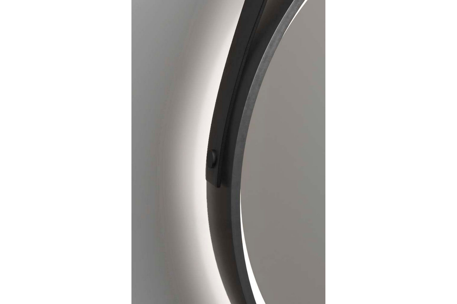 Djupqvior Speil 55 cm Rund LED-Lys - Svart/Gull - Hus & oppussing - Kjøkken & bad - Baderom - Baderomsmøbler & baderomsinnredning - Baderomsspeil