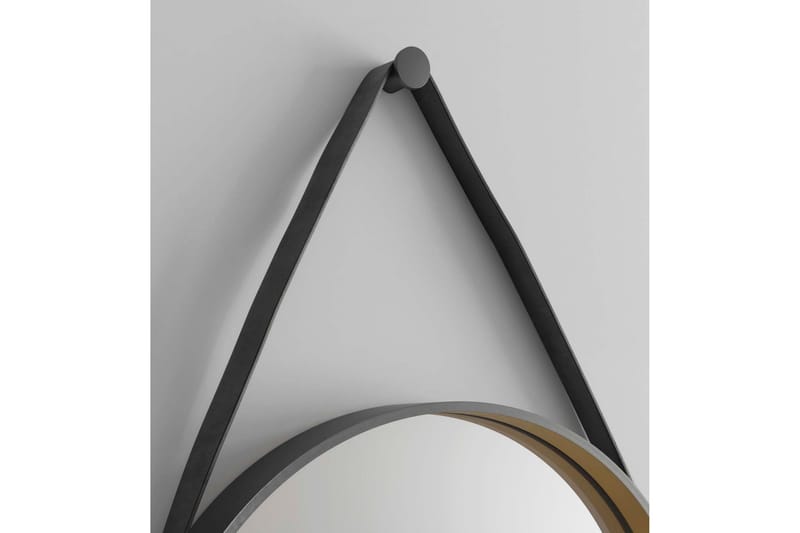 Djupqvior Speil 55 cm Rund - Svart/Gull - Hus & oppussing - Kjøkken & bad - Baderom - Baderomsmøbler & baderomsinnredning - Baderomsspeil