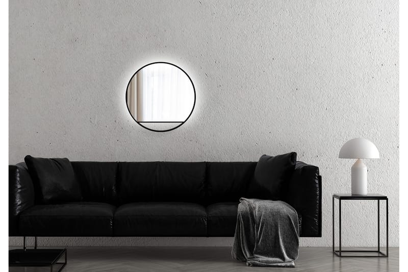 Gottsätter Speil 60 cm Rundt - Svart - Hus & oppussing - Kjøkken & bad - Baderom - Baderomsmøbler & baderomsinnredning - Baderomsspeil