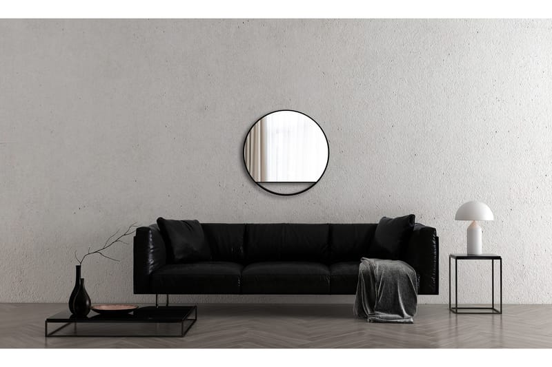 Gottsätter Speil 80 cm Rundt - Svart - Hus & oppussing - Kjøkken & bad - Baderom - Baderomsmøbler & baderomsinnredning - Baderomsspeil