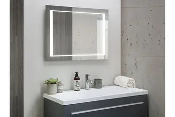 Heasandford Speil LED 60x80 cm - Sølv - Hus & oppussing - Kjøkken & bad - Baderom - Baderomsmøbler & baderomsinnredning - Baderomsspeil