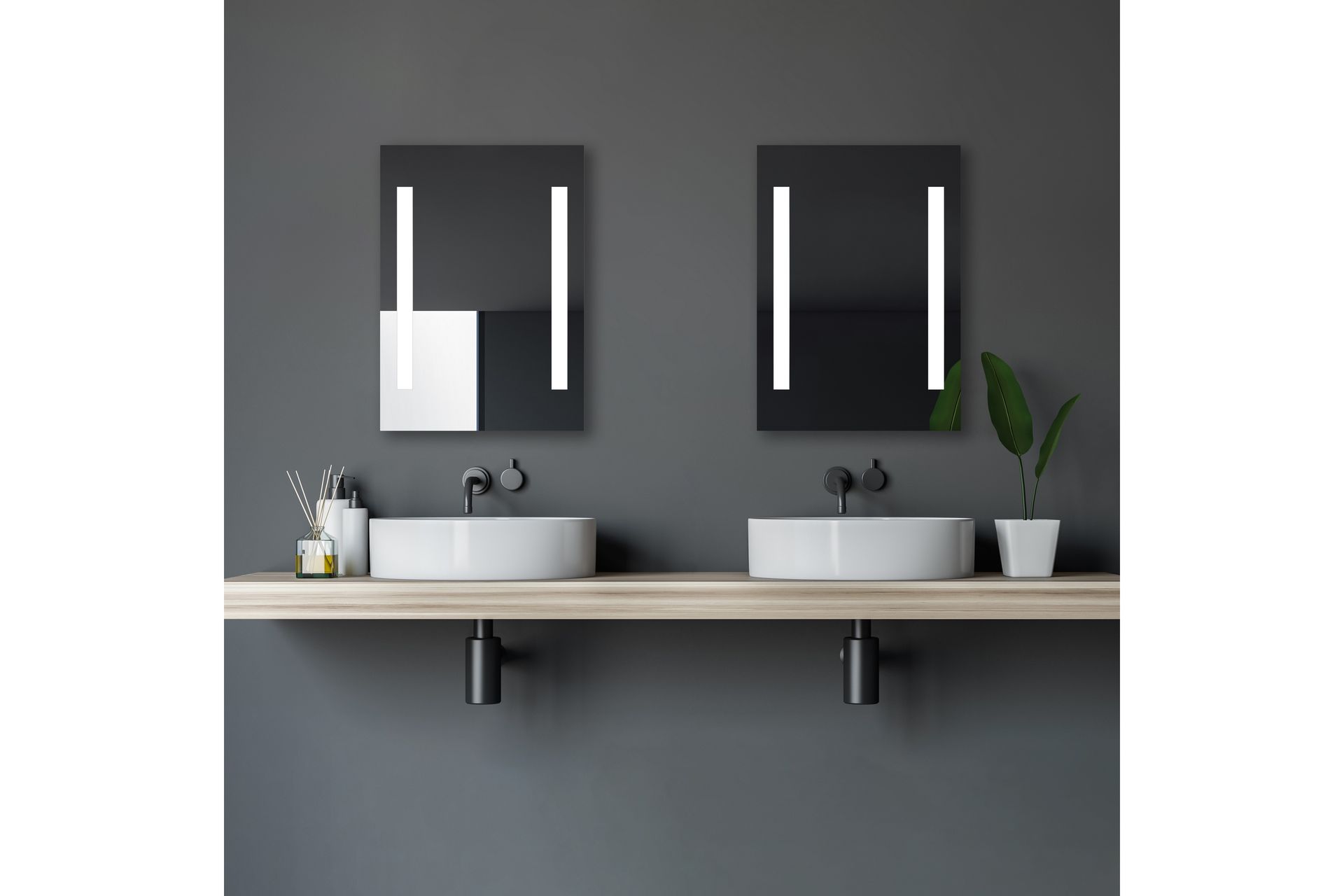 Jordberga Baderomsspeil 70 cm LED-Lys - Hus & oppussing - Kjøkken & bad - Baderom - Baderomsmøbler & baderomsinnredning - Baderomsspeil