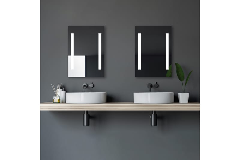 Jordberga Baderomsspeil 70 cm LED-Lys - Hus & oppussing - Kjøkken & bad - Baderom - Baderomsmøbler & baderomsinnredning - Baderomsspeil