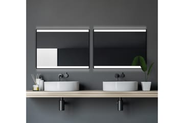 Knutby Baderomsspeil 60 cm LED-Lys - Svart - Hus & oppussing - Kjøkken & bad - Baderom - Baderomsmøbler & baderomsinnredning - Baderomsspeil