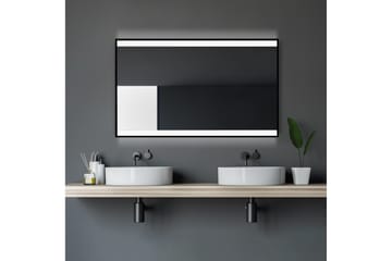 Knutby Baderomsspeil 70 cm LED-Lys - Svart - Hus & oppussing - Kjøkken & bad - Baderom - Baderomsmøbler & baderomsinnredning - Baderomsspeil