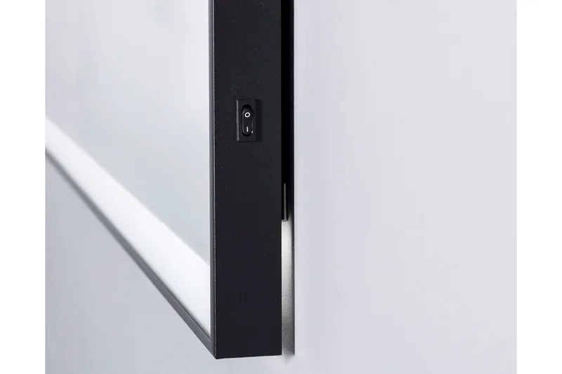 Knutby Baderomsspeil 70 cm LED-Lys - Svart - Hus & oppussing - Kjøkken & bad - Baderom - Baderomsmøbler & baderomsinnredning - Baderomsspeil