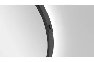Knutby Speil 50 cm Rund LED-Lys - Svart - Hus & oppussing - Kjøkken & bad - Baderom - Baderomsmøbler & baderomsinnredning - Baderomsspeil