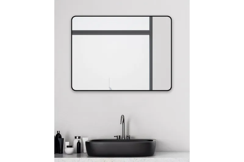 Knutby Veggspeil 60 cm - Svart - Hus & oppussing - Kjøkken & bad - Baderom - Baderomsmøbler & baderomsinnredning - Baderomsspeil