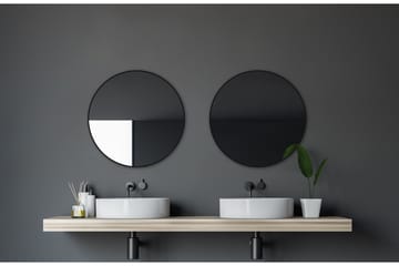 Knutby Veggspeil 60 cm - Svart - Hus & oppussing - Kjøkken & bad - Baderom - Baderomsmøbler & baderomsinnredning - Baderomsspeil
