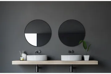 Knutby Veggspeil 60 cm - Svart - Hus & oppussing - Kjøkken & bad - Baderom - Baderomsmøbler & baderomsinnredning - Baderomsspeil