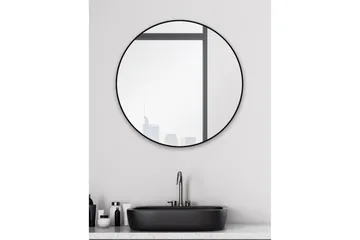 Knutby Veggspeil 60 cm - Svart - Hus & oppussing - Kjøkken & bad - Baderom - Baderomsmøbler & baderomsinnredning - Baderomsspeil