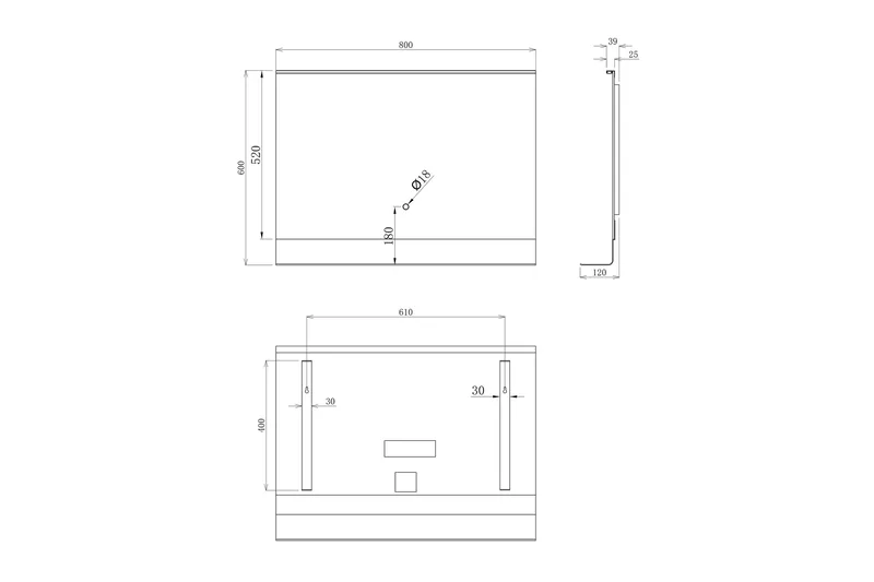Knutby Veggspeil 60 cm - Hus & oppussing - Kjøkken & bad - Baderom - Baderomsmøbler & baderomsinnredning - Baderomsspeil