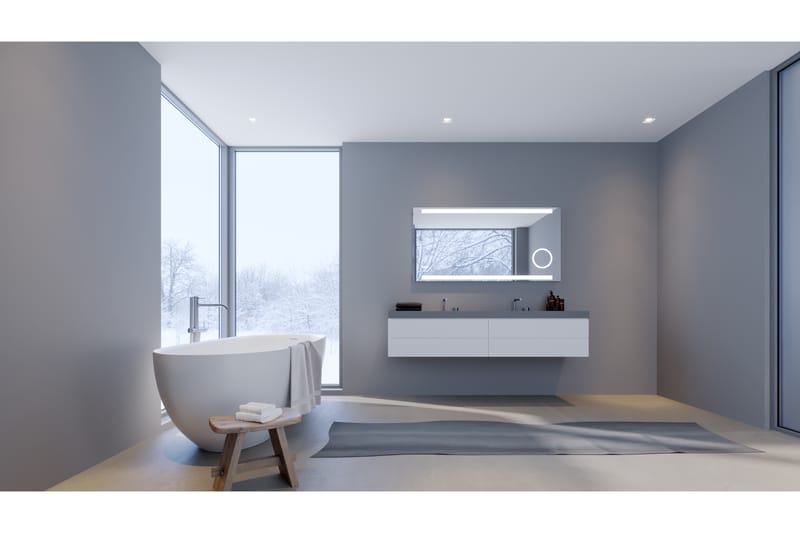 Kolerud Baderomsspeil 60 cm LED-Lys - Hus & oppussing - Kjøkken & bad - Baderom - Baderomsmøbler & baderomsinnredning - Baderomsspeil