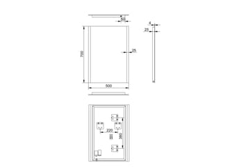 Lannabruk Baderomsspeil 70 cm LED-Lys - Hus & oppussing - Kjøkken & bad - Baderom - Baderomsmøbler & baderomsinnredning - Baderomsspeil