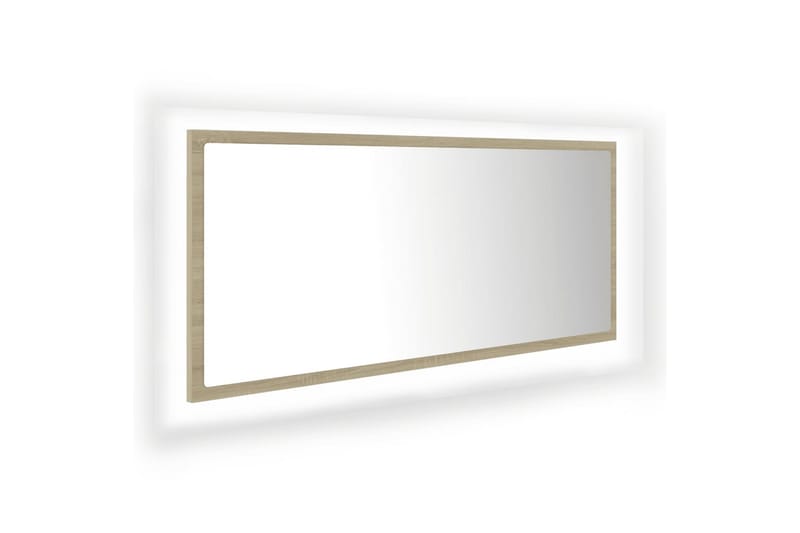 LED Baderomsspeil 100x8,5x37 cm sponplate sonoma eik - Brun - Baderomsspeil