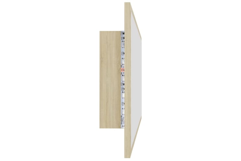 LED Baderomsspeil 100x8,5x37 cm sponplate sonoma eik - Brun - Hus & oppussing - Kjøkken & bad - Baderom - Baderomsmøbler & baderomsinnredning - Baderomsspeil