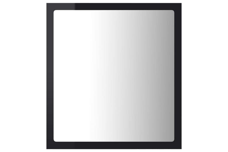 LED Baderomsspeil høyglans svart 40x8,5x37 cm sponplate - Svart - Baderomsspeil