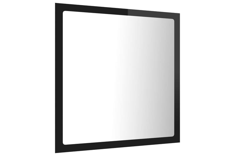 LED Baderomsspeil høyglans svart 40x8,5x37 cm sponplate - Svart - Hus & oppussing - Kjøkken & bad - Baderom - Baderomsmøbler & baderomsinnredning - Baderomsspeil