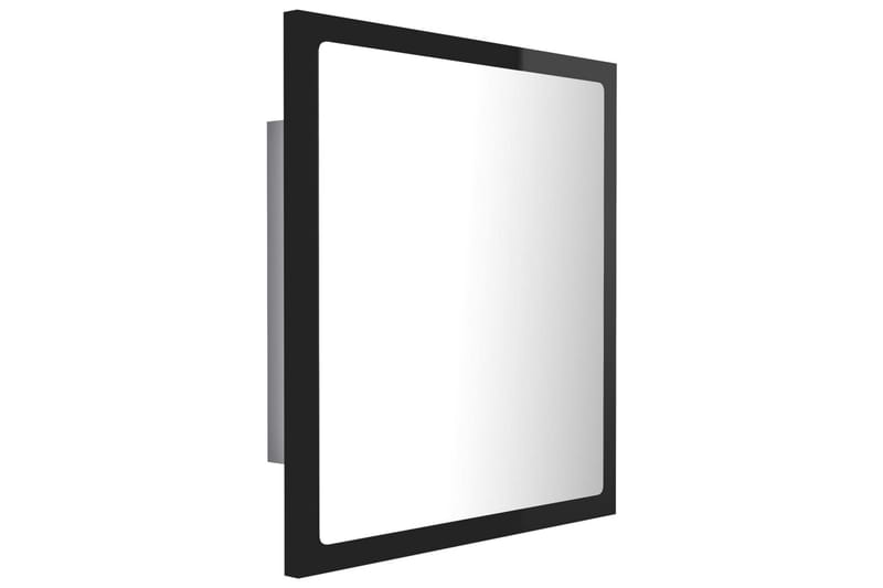 LED Baderomsspeil høyglans svart 40x8,5x37 cm sponplate - Svart - Baderomsspeil