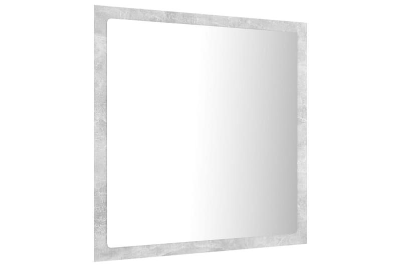 LED Badespeil 40x8,5x37 cm sponplate betonggrå - Grå - Baderomsspeil