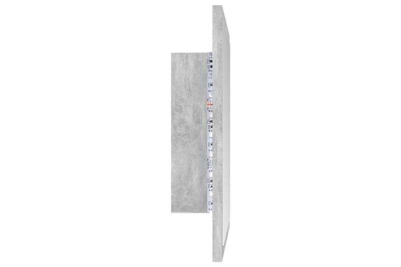 LED Badespeil 40x8,5x37 cm sponplate betonggrå - Grå - Baderomsspeil
