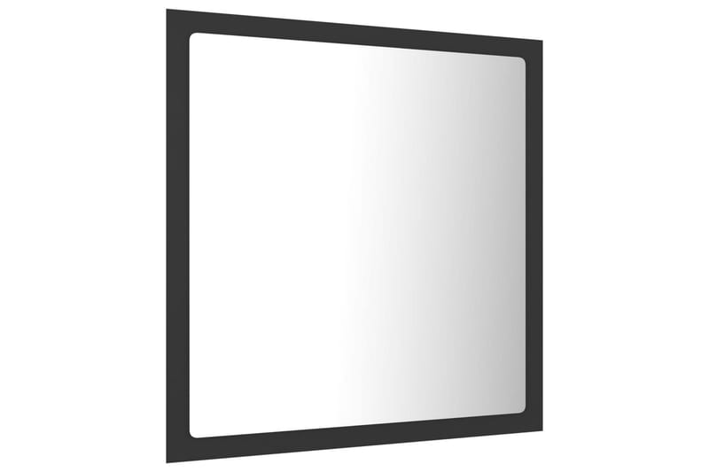 LED Badespeil 40x8,5x37 cm sponplate grå - Grå - Baderomsspeil