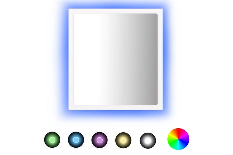 LED Badespeil 40x8,5x37 cm sponplate hvit - Hvit - Hus & oppussing - Kjøkken & bad - Baderom - Baderomsmøbler & baderomsinnredning - Baderomsspeil