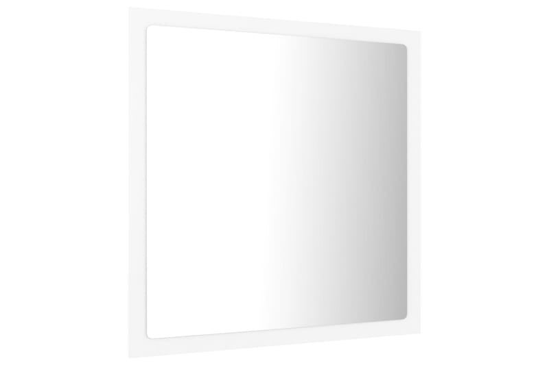 LED Badespeil 40x8,5x37 cm sponplate hvit - Hvit - Baderomsspeil
