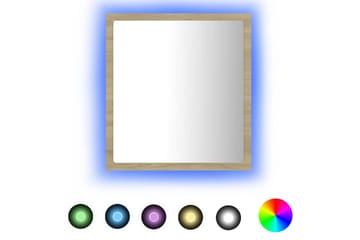 LED Badespeil 40x8,5x37 cm sponplate sonoma eik - Brun - Hus & oppussing - Kjøkken & bad - Baderom - Baderomsmøbler & baderomsinnredning - Baderomsspeil
