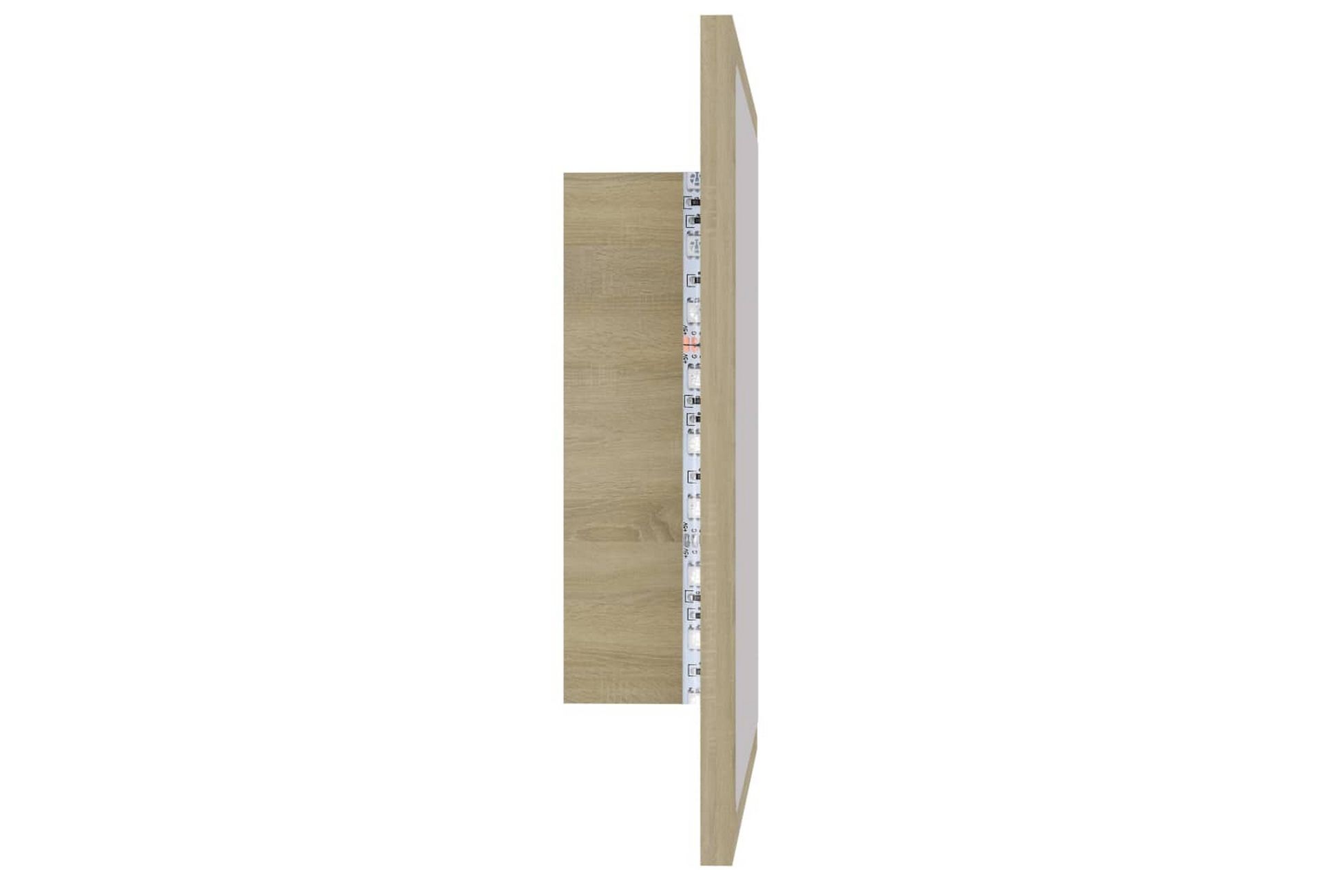 LED Badespeil 40x8,5x37 cm sponplate sonoma eik - Brun - Hus & oppussing - Kjøkken & bad - Baderom - Baderomsmøbler & baderomsinnredning - Baderomsspeil