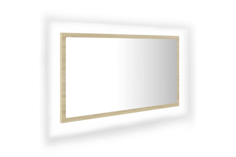 LED Badespeil 80x8,5x37 cm sponplate sonoma eik - Brun - Hus & oppussing - Kjøkken & bad - Baderom - Baderomsmøbler & baderomsinnredning - Baderomsspeil