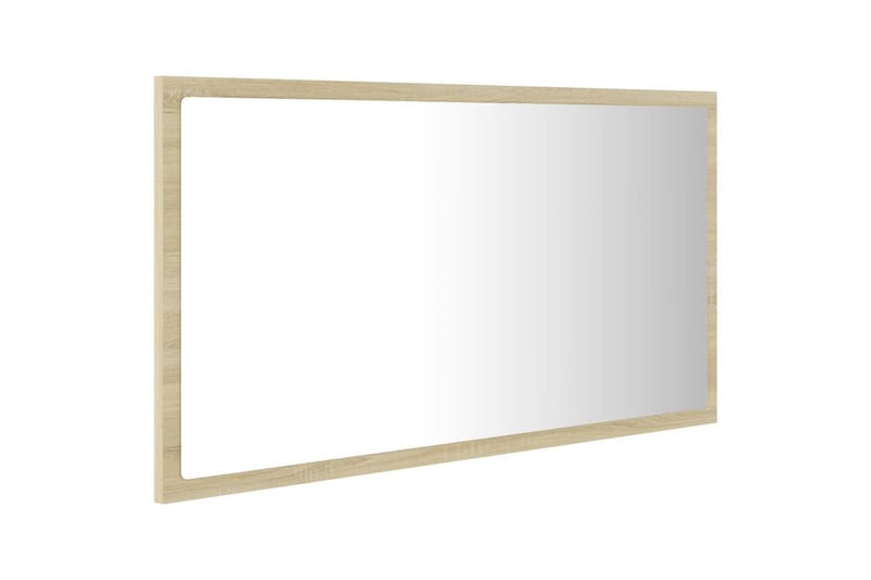 LED Badespeil 80x8,5x37 cm sponplate sonoma eik - Brun - Baderomsspeil