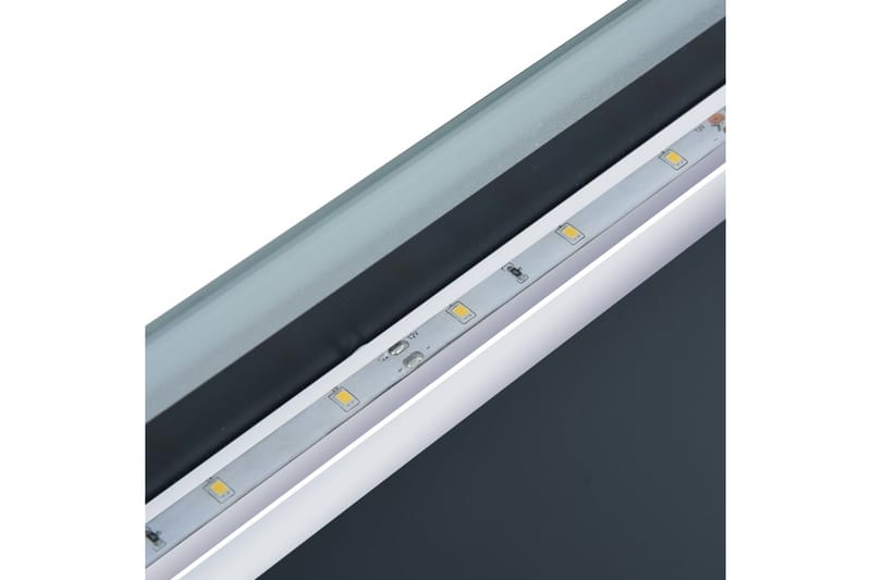 LED-speil til bad m. berøringssensor & tidsvisning 100x60cm - Baderomsspeil - Baderomsspeil med belysning