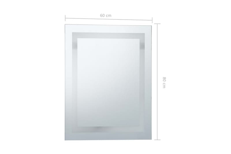 LED-speil til bad med berøringssensor 60x80 cm - Baderomsspeil - Baderomsspeil med belysning
