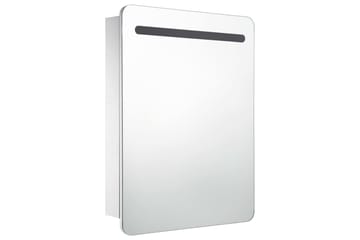 LED-speilskap til bad 60x11x80 cm - Hvit - Hus & oppussing - Kjøkken & bad - Baderom - Baderomsmøbler & baderomsinnredning - Baderomsspeil