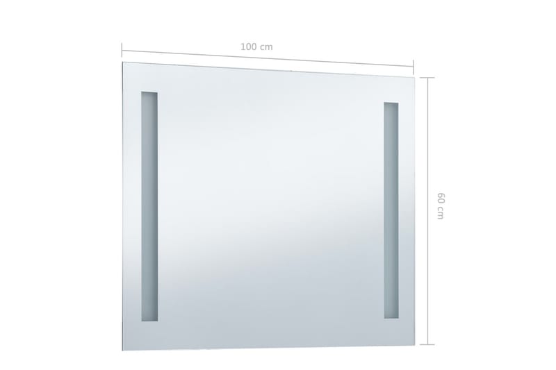 LED-veggspeil til bad 100x60 cm - Hus & oppussing - Kjøkken & bad - Baderom - Baderomsmøbler & baderomsinnredning - Baderomsspeil
