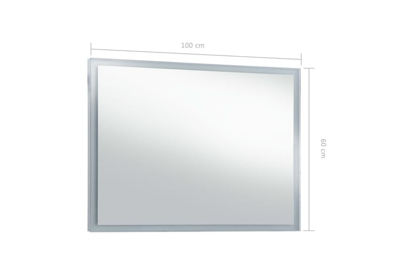 LED-veggspeil til bad 100x60 cm - Hus & oppussing - Kjøkken & bad - Baderom - Baderomsmøbler & baderomsinnredning - Baderomsspeil
